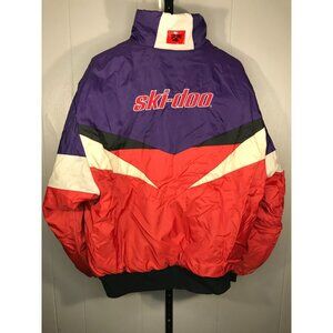 Vintage Team Ski-Doo Bombardier Racing Jacket Rotax Skidoo Snow Coat Men's LG